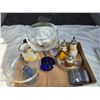 Image 2 : Mixed Lot – Oversize Glasses, Condiment plate, small Jar with pebbles, Creamer