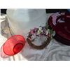Image 4 : 7 Red Charger Plates – Heavy. Cake Carrier