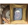 Image 9 : Box of Ornaments, Glass Bottles, Seashell, Glass Coasters, Small Ceramic cats, Blue Boy Ceramic, Pic