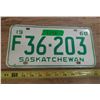 Image 1 : 1968 Saskatchewan License Plate.