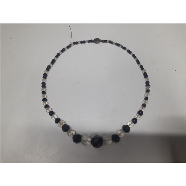9" crystal beaded necklace