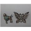 Image 1 : Butterfly and poodle brooch