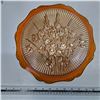 Image 2 : orange floral glass dish
