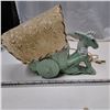Image 1 : donkey carriage lamp with bark shade