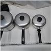 Image 2 : lot of 4 metal pots with lids