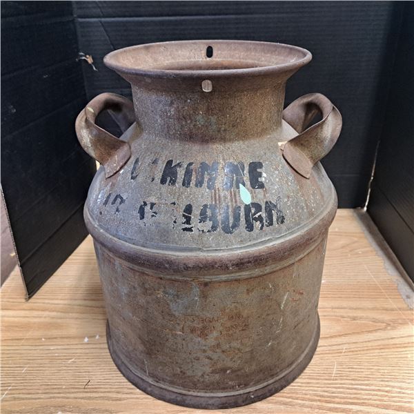 Antique milk can