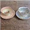 Image 1 : 2 china tea cups and plates