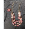 Image 5 : (2) Necklaces (1) Colored pink w/ Pair of earrings plus storage Container music box