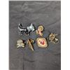 Image 1 : (6) pins lot (dog, Bear, Giraffe)