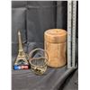 Image 7 : Pairs items, Woman Statues, Avon Bottles of Eiffel Tower, and etc.