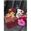 Image 2 : Box Lot Storage Container, Coin Bank, Jewelry Bath, Candle, And etc.