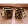 Image 2 : Two Collectible Vintage Hornsea Dragon Pottery Mugs Designed by John Clappison