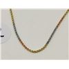 Image 2 : 10k Two Tone Gold Necklace, White and Yellow Gold