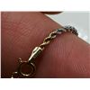Image 3 : 10k Two Tone Gold Necklace, White and Yellow Gold