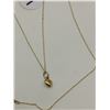 Image 2 : 10k Gold Necklace With 10k Heart Pendant