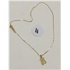 Image 1 : 10k Gold Ankle Necklace, 10k Teddy Bear