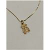 Image 2 : 10k Gold Ankle Necklace, 10k Teddy Bear