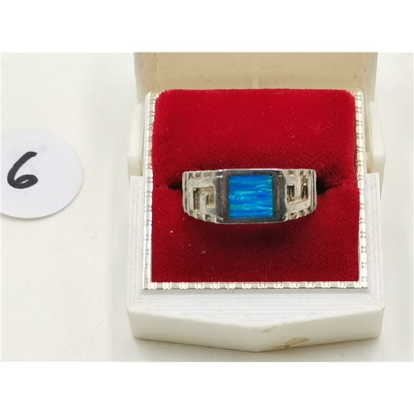 [Size 8] Opal Stone Sterling Silver Ring