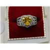 Image 2 : [Size 6] yellow Heart Sterling Silver Ring