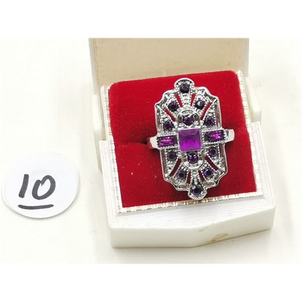 Purple Stones Ladies Ring
