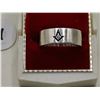 Image 2 : Men’s Masonic Sterling Silver Ring, Size 9.5