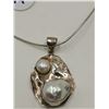 Image 3 : Sterling Silver Designer Pendant, Necklace, Pearls