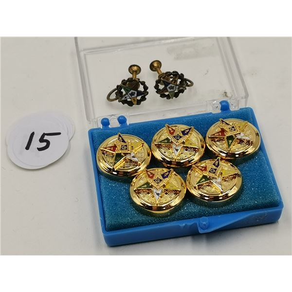 Masonic Antique Earrings, Newer Bottoms