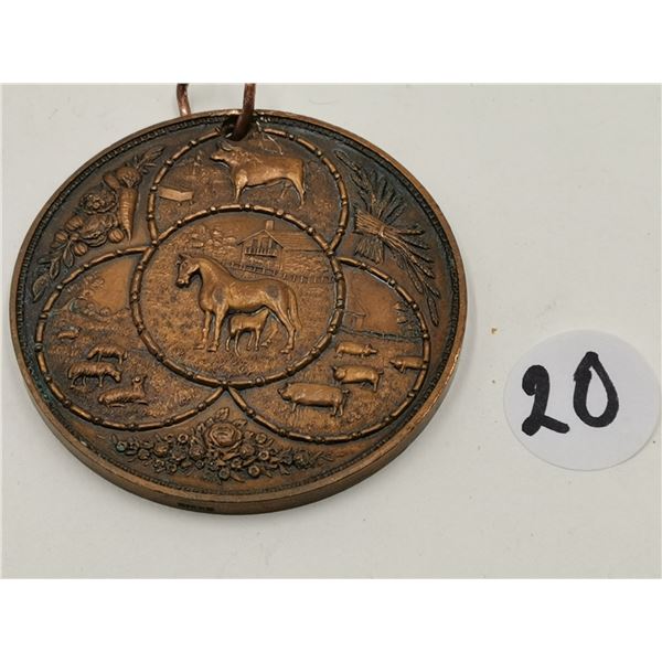 Early 1900s Agricultural Royal Bank Medal, Unused