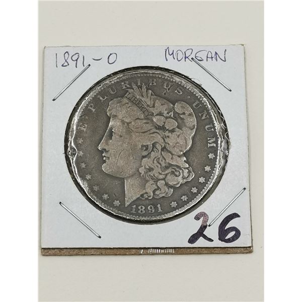 1891-0 Morgan Silver Dollar