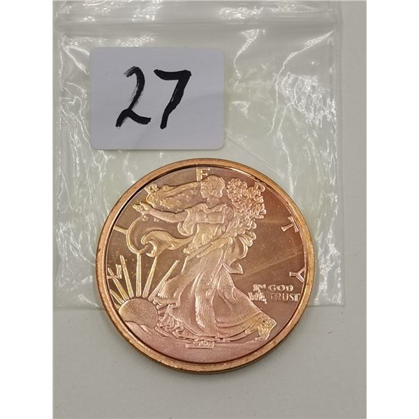 Walking Liberty 1oz Copper Coin