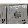 Image 2 : 1870 Wide Rim and Raised Rim 5 Cent Coins
