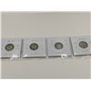 Image 4 : 1900, 1921, 1930, 1936 Silver 10 Cent Coins