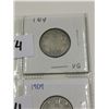 Image 2 : 1914 and 1909 Silver 25 Cent Coins