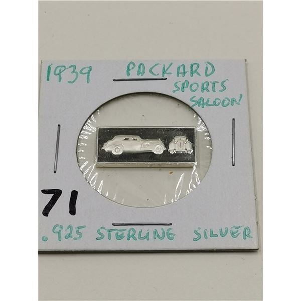 .925 Sterling 2.5g Bar Packard