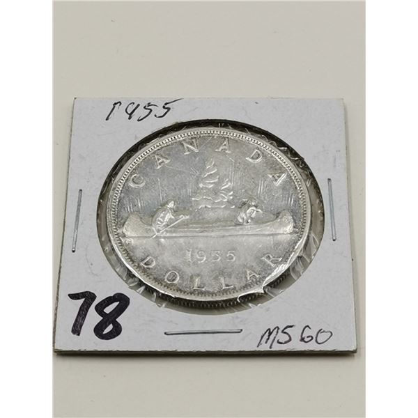 1955  Silver Dollar MS60