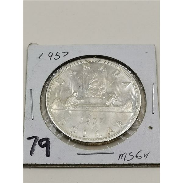 1957  Silver Dollar MS64