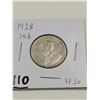 Image 1 : 1928 Silver 25 Cent Coin, VF20