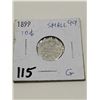 Image 1 : 1899 Small 99 Silver 25 Cent Coins