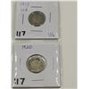Image 1 : 1913 and 1920 Silver 10 Cent Coins