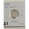 Image 1 : 1888 Silver 5 Cent Coin, VF20