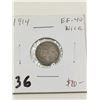 Image 1 : 1914 Silver 5 Cent Coin,EF