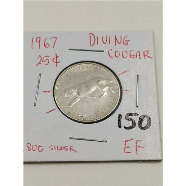 1967 Diving Cougar Silver 25 Cent