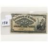 1900 Shinplaster 25 cent bill