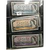 Image 1 : Five 1954 bills, $50,$10,$5,$2,$1