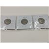Image 4 : Three Different 1947 Maple Leaves 5 Cent Coins
