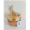 Image 1 : VINTAGE JEANNETTE CARNIVAL GLASS SCOTTIE-DOG-CANDY DISH