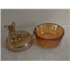 Image 4 : VINTAGE JEANNETTE CARNIVAL GLASS SCOTTIE-DOG-CANDY DISH