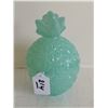 Image 1 : VINTAGE GREEN CANDY DISH WITH ROSE ON LID