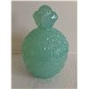 Image 2 : VINTAGE GREEN CANDY DISH WITH ROSE ON LID