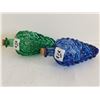 Image 1 : 2 GRAPE CLUSTER BOTTLES 1 BLUE 1 GREEN